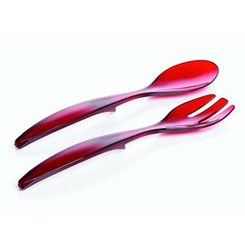 Emsa 504638 Salatbesteck, 2–teilig, Kunststoff, Länge 30 cm, Transparent, Vienna