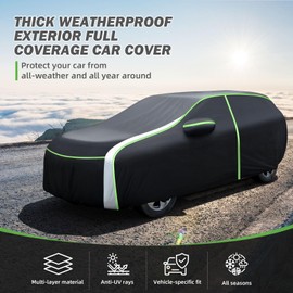 KUST Car Cover Custom fit for Subaru Crosstrek 2013-2025, Waterproof Car Covers, All Weather Car Cover, Full Exterior Cover, Winter Rain Sun Snow Protector with Left Side Zipper, Easy to Use