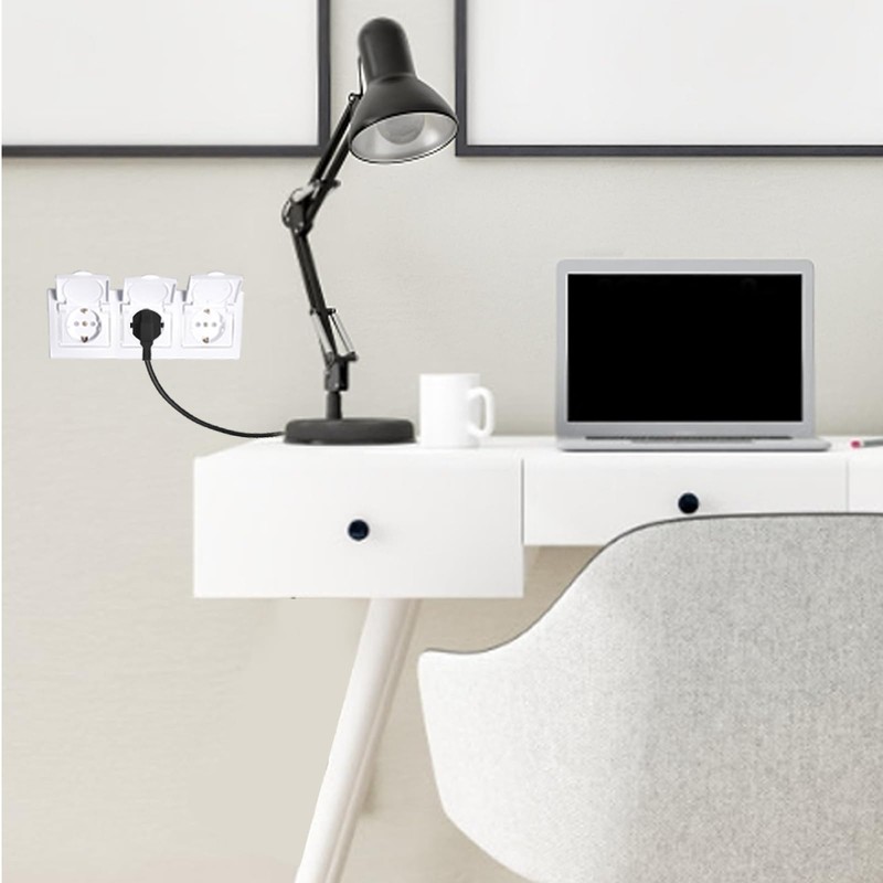 BouGPeng 3-Way Socket Flush-Mounted 16 A 250 V Flush-Mounted Protective