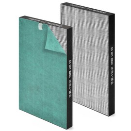 AMOYFILTER 2 Pcs True HEPA KC850U Replacement Filter Compatible with KC850U Sharp Air Pur-ifier Model KC-850U, Premium True HEPA Filter for Sharp KC850U, Part Number FZ-C100HFU