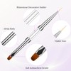 Thinp 2 Pcs Double Ended Gel Builder Brush,Builder Gel Nail