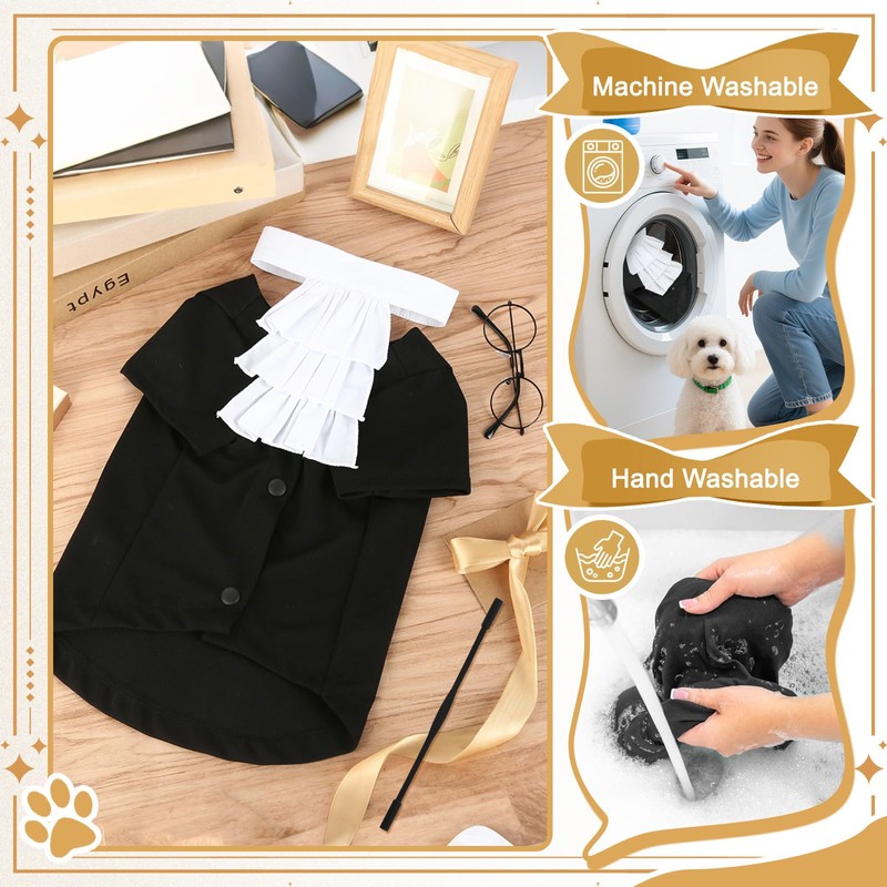 4 Pcs Judge Costume Set Include Dog Judge Robe Adjustable