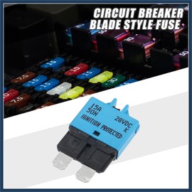 INFINAUTO Circuit Breaker Blade Style Fuse 15A 28V for Car Marine Metal Blue Stylish Design
