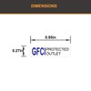GFCI Protected Outlet Receptacle Plates Label Sticker Decal Blue Print