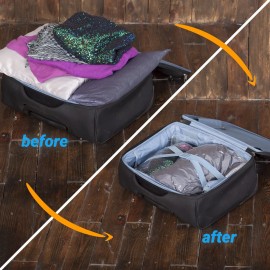 The Chestnut 8 Space Saver Bags, No Vacuum Needed, Roll-Up Compression Packing, Travel