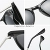 YUELUQU Polarised Retro Round Sunglasses Women Men UV400 Protection Ultralight