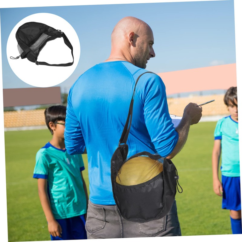 CORHAD Portable Basketball Bag Durable Mesh Sports Ball Carrier Convenient