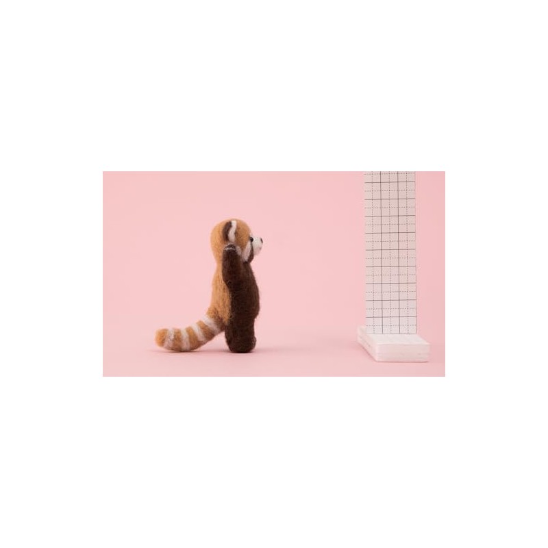 Hamanaka Felt Wool Kit, Needle Felt, Made with Animals, Red