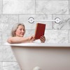 Relaxdays Extendable Suction Grab Handle, Bathroom Rail for Bath &