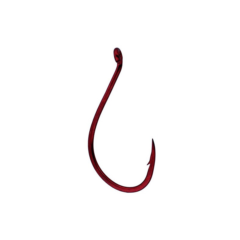 Gamakatsu 341308 Octopus Light Hook (10 Pack), Size 4, Red