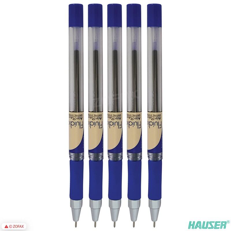 HAUSER Fluidic 5 x 0.7mm BLUE Acu-Flow Smooth Ballpoint Pens