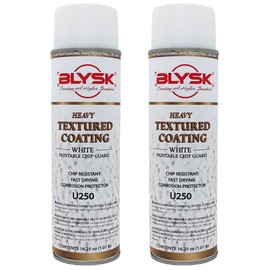 BLYSK Heavy Textured Coating U250 white 15oz., paintable chip guard, chip resistant, fast drying, corrosion protector (2-Pack)