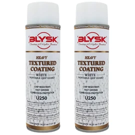 BLYSK Heavy Textured Coating U250 white 15oz., paintable chip guard, chip resistant, fast drying, corrosion protector (2-Pack)