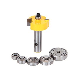 YONICO Rabbet & Bearing Router Bit Set 1/2-Inch Height with 6 Bearings 1/2-Inch Shank 14705