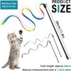 Aczyqws 6 Packs Cat Wand Toy Set, 30cm Cat Interactive