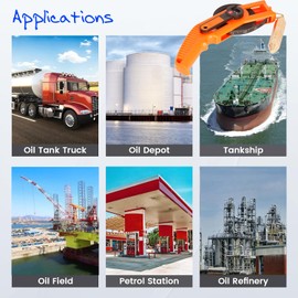 Oil Tank Gauging Tape,Oil Tank Measuring Stick Stainless Steel Ruler w/Laser Engraving Tape,Depth Explosion Proof Tape Fuel Measuring Stick with Brass Plumb Bobs in Metric Inch Tape (15M-49FT)