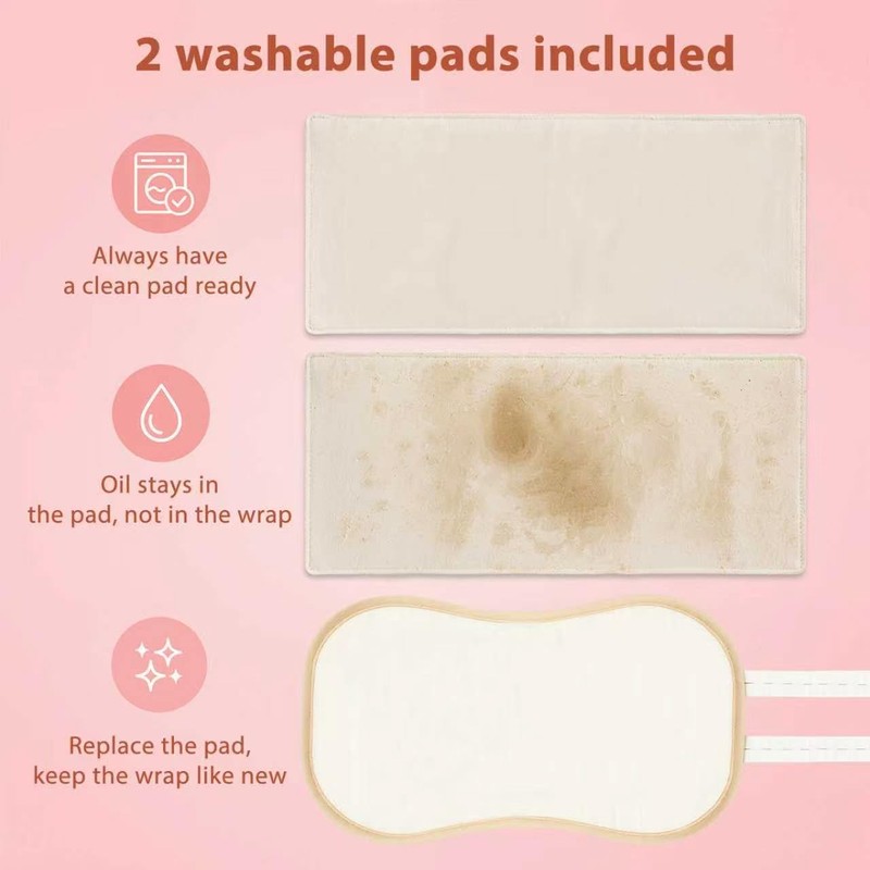 Heated Castor Oil Pack Wrap | Residual Warmth, Overnight Use