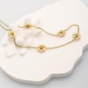 ZAULER Daisy Pearl Choker Necklace, Dainty Flower Trendy Necklace Gold
