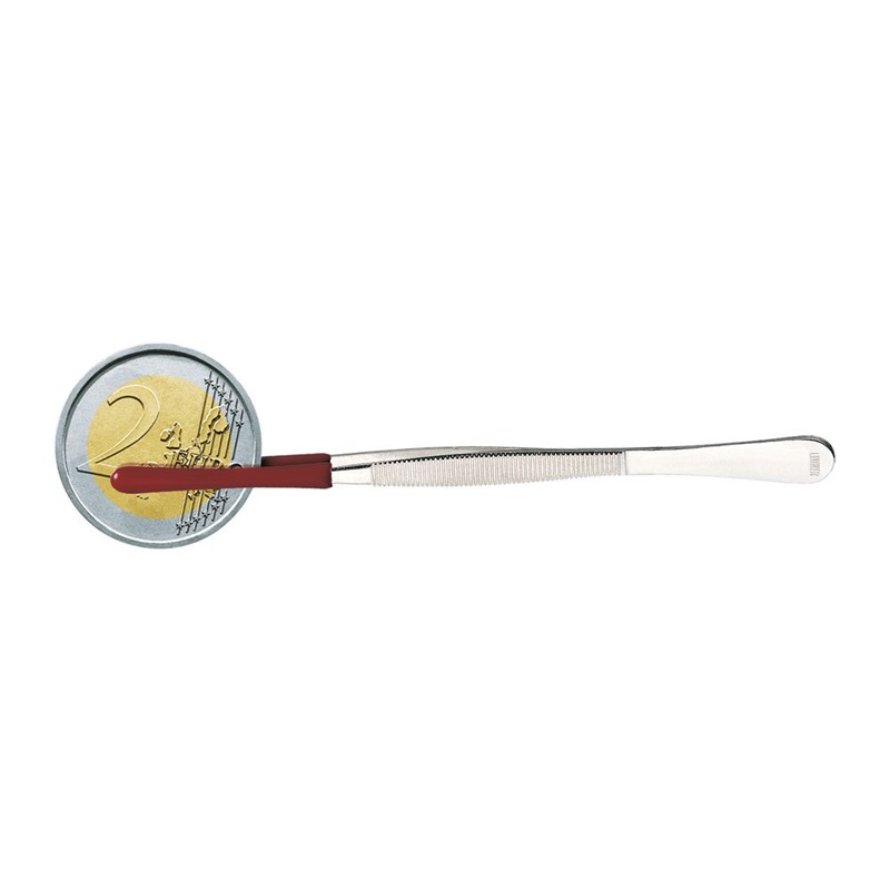 LINDNER Das Original Nickel Plated Coin Tweezers 120mm with Coated