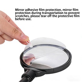 Adjustable and Rotatable Wide Angle Bicycle Rearview Mirror General Shock Proof Convex Mirror for Bicycle Mountain Bike and Electric Car Handle（1 piece）