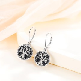 J.MUEN Earrings 925 Silver Hanging Long Jewellery Earrings for Valentine's Day Mother's Day Birthday Gift for Mum Wife Girlfriend, Cubic Zirconia, Cubic Zirconia