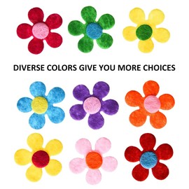 SEMINISMAR Felt Flowers Fabric Flowers, Colourful Felt Flowers, Fabric Flowers Decorative Flowers for Children, Ideal for Crafts and Art, Flowers Felt Decoration for DIY Crafts, Pack of 100