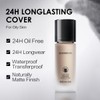 CARSLAN Lasting Cover Foundation, 24H Longlasting Full Coverage Matte Finish