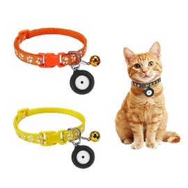 Cat Door 2 ID Tag Collar Sensor, RFID CatDoor Collar Activated with Remote Control, 4 Way Locking Cat Flap Automatic Pet Door (ID Tags 2Packs)