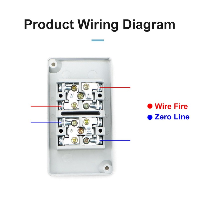 Fielect Forward Reverse Stop Momentary Push Button Control Switch Box