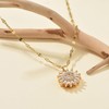 Sunflower Necklace Fidget Necklace for Women 14K Gold Plated Roating