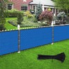 Zip Cable Ties and 6' x 93' Blue Privacy Screen