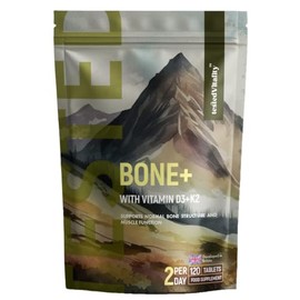 Bone+ Vitamin D3 4000IU with K2 MK-7 100mcg | Bone & Muscle Supplement Enriched with Calcium, Magnesium and Boron | Vegan Tablets for Women & Men | 120 Tablets