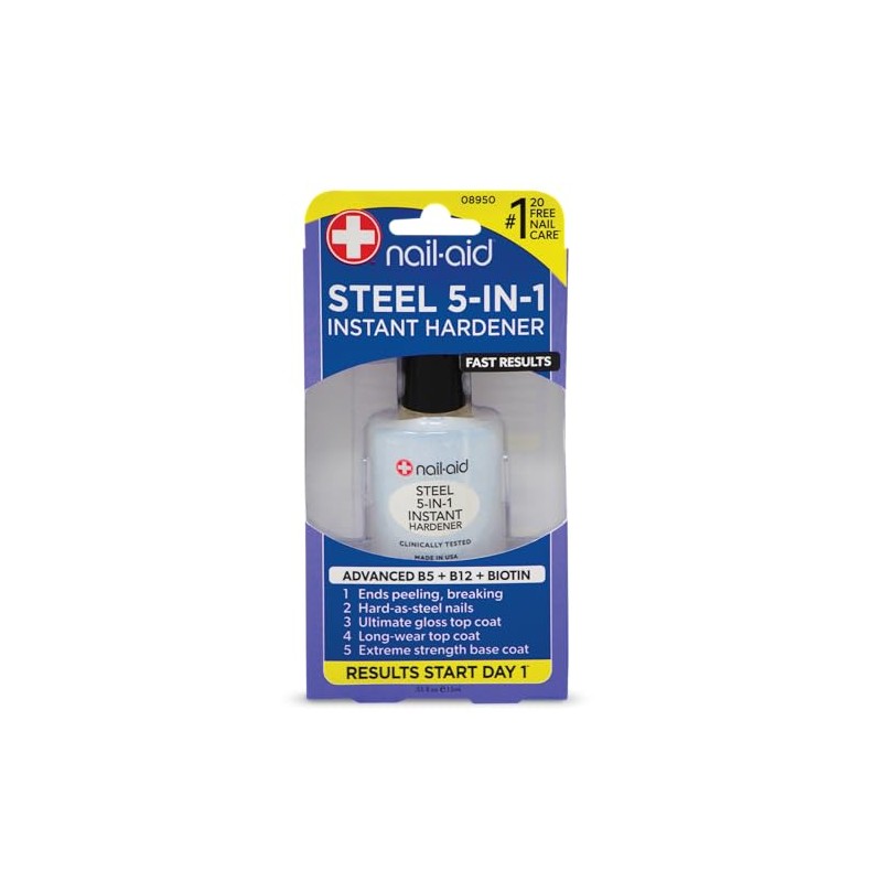 NAIL-AID Steel Instant Hardener, Clear, 0.55 Fluid Ounce