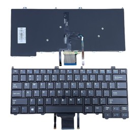 YIJIATech New Replacement Keyboard with Screwdriver US Layout for Dell Latitude 14 7000 E7440 E7240 E7420 Black Keyboard with Pointer and Backlit