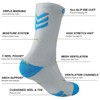 DOVAVA Dri-tech Compression Crew Socks 15-20mmHg (4 Pairs) for Men