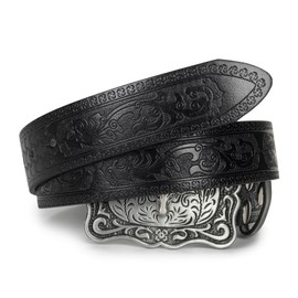 XuoAz Western Cowboy Belts for Men Women - Longhorn Bull Decoration Pu Leather Cowgirl-Country-Belt for Jeans Pants