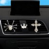 Set of 2 Car Air Vent Clips, Crystal Rhinestone Spider