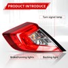 Compatible with Honda 16-21 Civic Sedan Outer Taillight Taillamp Rear