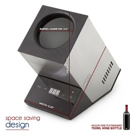 Modern Innovations Electric Wine Chiller, Single Bottle Wine Cooler in Stainless Steel, 750ml Wine Bottle Chiller, Rapid Beverage, Champagne, Drink Chiller, Gifts for the Wine Lover, Wine Coolers