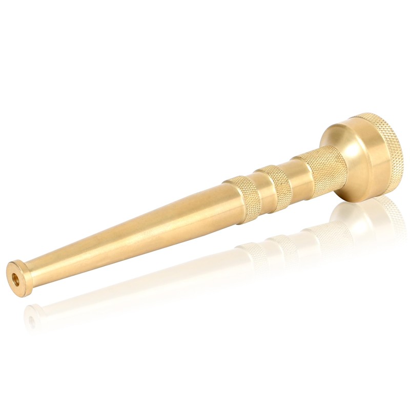 STYDDI 6" Brass Garden Water Hose Nozzle, Jet Stream Hose
