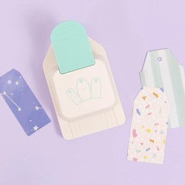 Craftelier - 3 in 1 Punch with Push Lever for Labels, 3 Sizes, Specially Designed for Scrapbooking and Crafts, Sizes 1.5", 2" and 2.5"