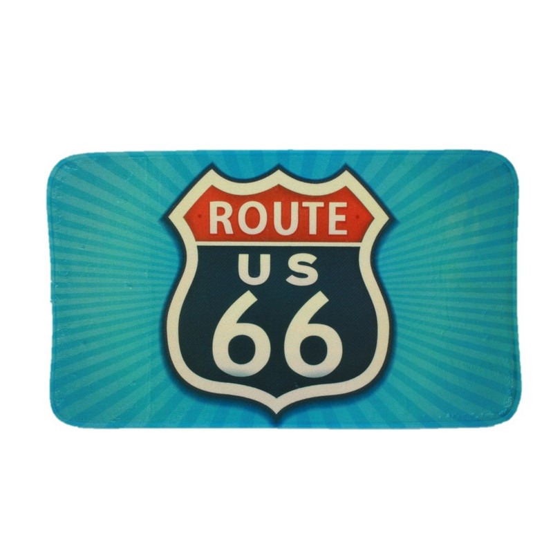 unbekannt Route 66 2-Piece Bath Mat with Toilet Brush