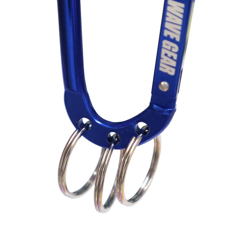 Three Ring Key Chain Carabiner KP-419 Convenient 3-Ring Wave Gear
