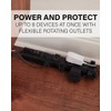 SANUS Surge Protected Power Strip with 6 Rotating and 2