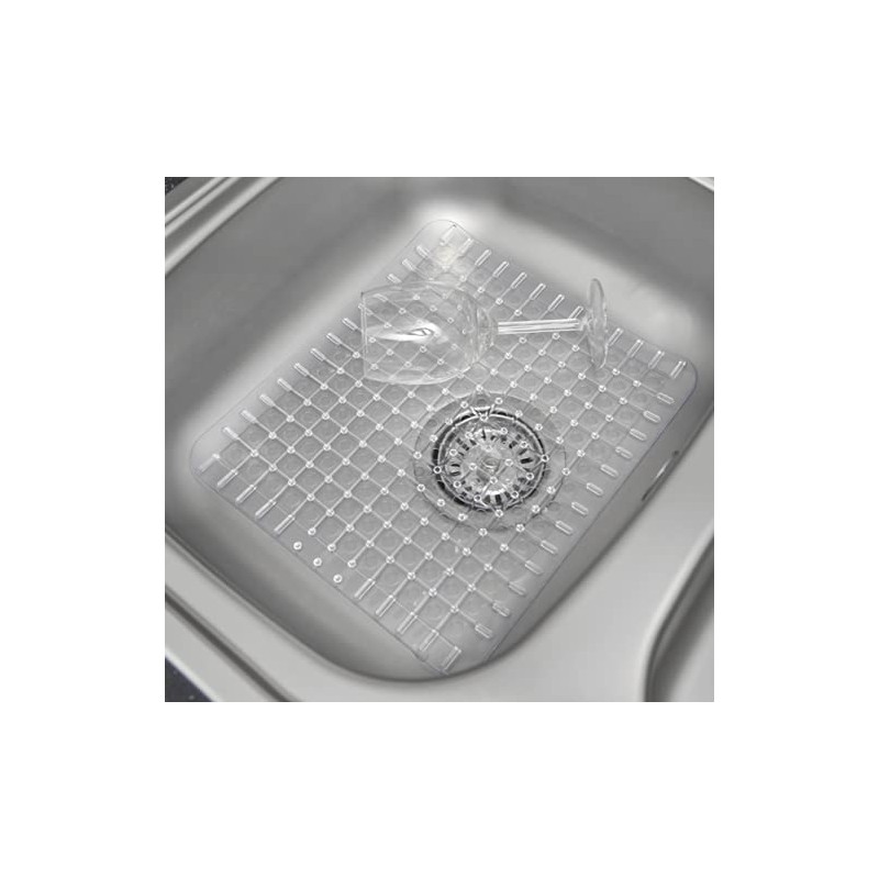 Addis 631861 Cushion Soft Sink Mat, Clear, Ceramic, Multicolour, 31_x_27_cm