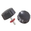 Waziaqoc 5pcs Universal Fishing Reel Handle Screw Caps, Black Screws