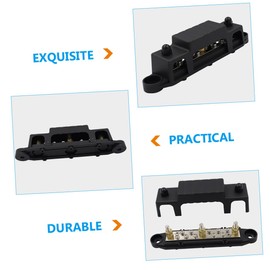 KONTONTY 1Set Terminal Bus Bar Distribution Block for Rv Car Trailer Nickel-Plated Brass Weather-Resistant with Removable Caps for Power Distribution