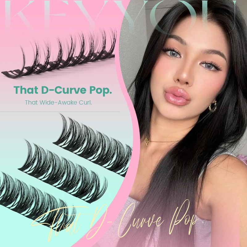 KEYYOU Flora Lash Clusters Flaunt Eyelash Clusters D Curl 10-14MIX