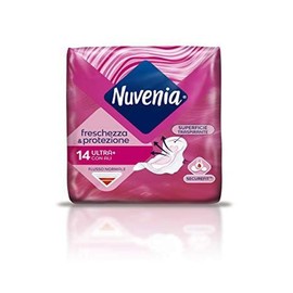 Nuvenia - Absorbent Normal Ultra with wings - Breathable surface and quick absorbency - Pack of 14