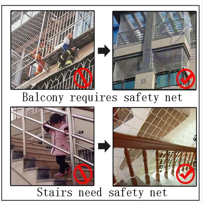 Protective Net Brown Nylon Net, Garden Decoration Net Balcony Safety
